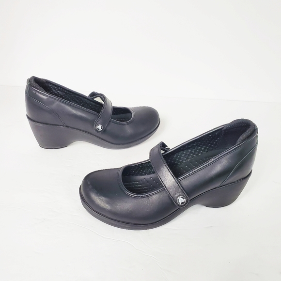 crocs mary jane wedge